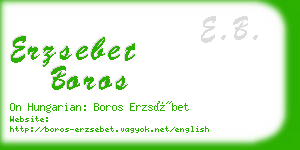 erzsebet boros business card